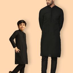 KISAH Boys Ethnic Motifs Self Design Straight Kurta With Pyjama-picture-45