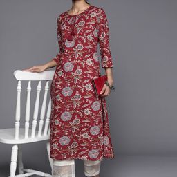 Varanga Ethnic Motifs Printed Thread Work Straight Kurta-picture-14