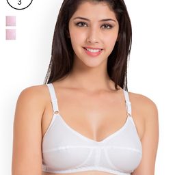 Souminie Pack Of Non Padded Flexi-Fit Cotton Bras SLY931-picture-17