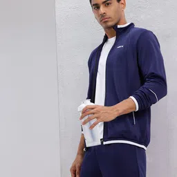 HRX by Hrithik Roshan Mock Collar Rapid-Dry Running Zip-Up Tracksuit-picture-16