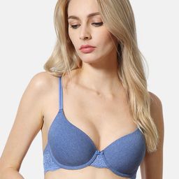 Van Heusen Blue Solid Lightly Padded Antibacterial T-shirt Bra ILIBRACSSWW1611011-46