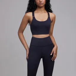 LIFE & JAM Full Coverage Removable Padding Workout Bra-Moisture Wicking-image-93