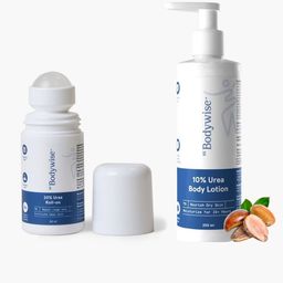 Be Bodywise Set of 10% Urea Body Lotion 200ml & 20% Urea Roll On For Cracked Heels 50ml-1
