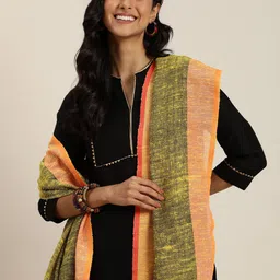 Taavi Handloom Sustainable Dupatta with Zari-58
