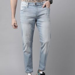 Roadster Men Blue Carrot Fit Heavy Fade Stretchable Jeans-image-41