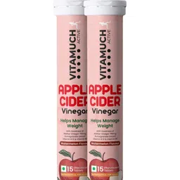 Vitamuch Set Of 2 Apple Cider Vinegar Watermelon Flavour Weight Loss Tabs - 15 Tabs Each-8