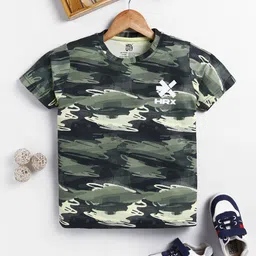 HRX by Hrithik Roshan Boys Camouflage Printed Rapid Dry Sports T-shirt-picture-34