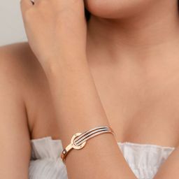 Zeraki Jewels Women Rose Gold-Plated Bangle-Style Bracelet-image-25