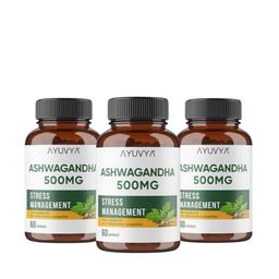 Ayuvya Set Of 3 Ashwagandha Capsules - 60 Capsules Each-29