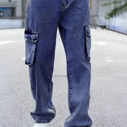 Ben Martin Men Loose Boyfriend Fit High-Rise Light Fade Stretchable Jeans-image-90