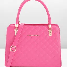 Lino Perros Geometric Textured Structured Handheld Bag with Quilted Detail-41