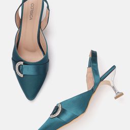CORSICA Slim Heeled Party Pumps With Embellished Detail-13