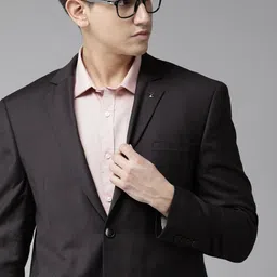 Van Heusen Men Checked Slim Fit Single-Breasted Formal Blazer-image-37