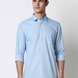 Peter England Casuals Men Blue Slim Fit Printed Casual Shirt-image-71