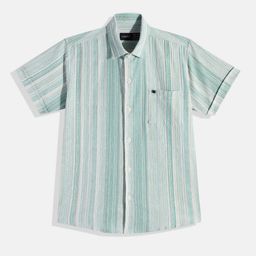 CAVIO Boys Comfort Textured Striped Pure Cotton Casual Shirt-61
