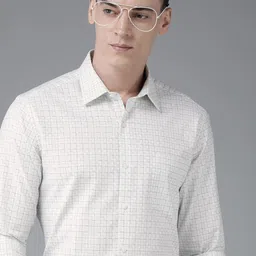 Arrow Men Original Slim Fit Checked Pure Cotton Formal Shirt-picture-22