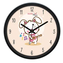 RANDOM Unisex Kids Red & Brown Printed Contemporary Wall Clock-1