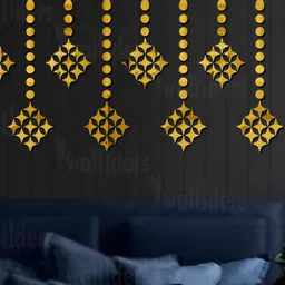 Wall1ders 230 Pieces Gold Toned Stars & Dots Mirror Wall Stickers-23