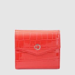 Caprese Women Croc Textured Ombre Print Three Fold Wallet-image-98