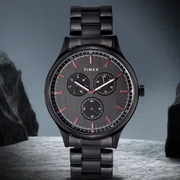 Timex Men Black Dial & Black Bracelet Style Straps Analogue Chronograph Watch TWEG184SMU05-image-13