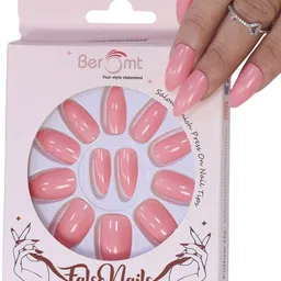 BEROMT 12 Pcs Long-Lasting Reusable Premium Glossy Salon Finish Press on Nails - Shade 322-image-86