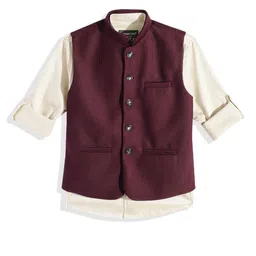 CHARCHIT Boys Nehru Jacket With Shirt-picture-24