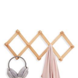 Home Centre Brown & Silver-Toned Solid Wooden Scraf Hanger-12