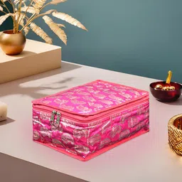 Kuber Industries Pink Set of 1 Regular Jewellery Organiser Organisers-53