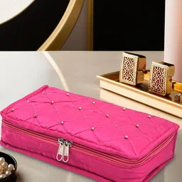 Kuber Industries Pink Set of 1 Regular Jewellery Organiser Organisers-picture-47