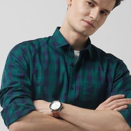 Peter England Casuals Men Slim Fit Buffalo Checks Opaque Checked Casual Shirt-image-28