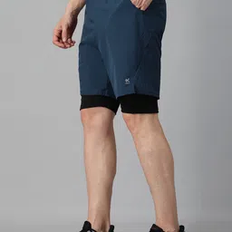 HRX by Hrithik Roshan Men Solid Double Layered Regular Fit Sports Shorts-picture-11