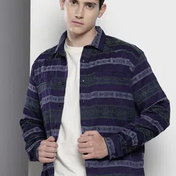 The Indian Garage Co Self-Design Ethnic Drop-Shoulder Sleeves Relaxed Fit Casual Shirt-image-26