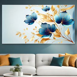 DEKORSTATION Multicoloured Floral and Botanical Canvas Painting-image-97