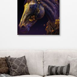 OLIVE TREE Purple & Gold-Toned Birds and Animals Canvas Wall Art-picture-32