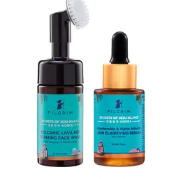 Pilgrim Set Of Secrets Of Jeju Island Clarifying Face Serum & Foaming Face Wash-33