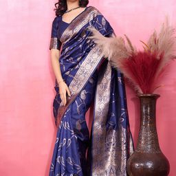 Durga Textile Ethnic Motifs Woven Design Kanjeevaram Saree-picture-9