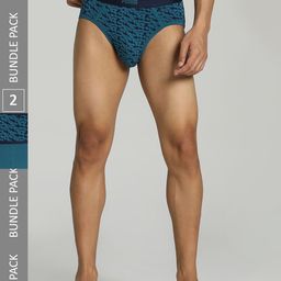 Puma Men Pack Of 2 Blue Printed Stretch Aop Cotton Basic Briefs-picture-58