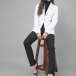 Crimsoune Club Geometric Printed Slim-Fit Single-Breasted Blazer-picture-29
