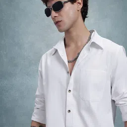 R.Code by The Roadster Life Co. Solid Classic Opaque Casual Shirt-image-65