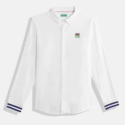 United Colors of Benetton Boys Cotton Printed Back Casual Shirt-image-4