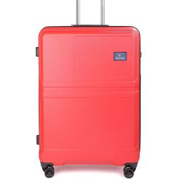 Tommy Hilfiger Unisex Red Hard Luggage 360-Degree Skate 4-Wheel Large Trolley Suitcase-94
