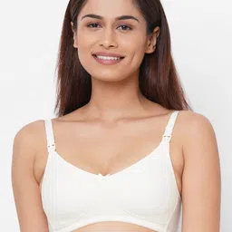 Inner Sense Women White Solid Non-Wired Non Padded Maternity Sustainable Bra IMB005F-36