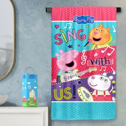 YK Kids Pink Peppa Pig Printed Pure Cotton 380 GSM Bath Towels-38