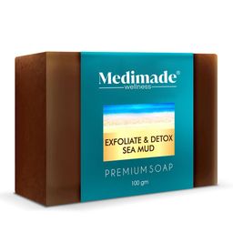 Medimade Exfoliate & Detox Sea Mud Premium Handmade Bathing Soap To Remove Blackheads 100g-image-7