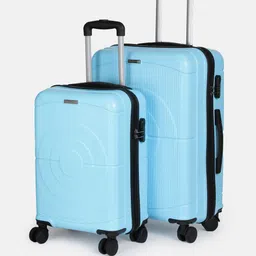 Teakwood Leathers Concentrix Set of 2 360-Degree Rotation Hard Sided Trolley Bag - 95L-15