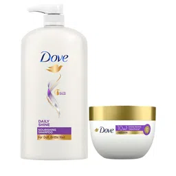 Dove Set of Daily Shine Shampoo 1L & Shine Revive Treatment Hair Mask 300 ml-24