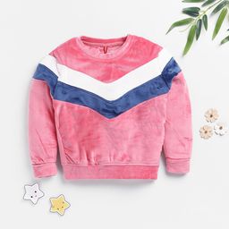 Here&Now X Game Begins Girls Shearing Fleece Striped Sweatshirt-image-49