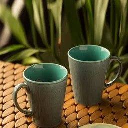 ExclusiveLane 2 Piece Blues Of Sky Studio Pottery Glazed Ceramic Coffee Mugs Set-17