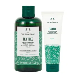THE BODY SHOP Unisex Set Of Tea Tree Face Wash & Scrub-17