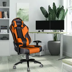 ASE GAMING Orange Modren Series Adjustable Neck & Lumbar Pillow Gaming Chair-39